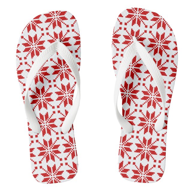 Xmas Snowflake Christmas Pattern Jandals (Footbed)