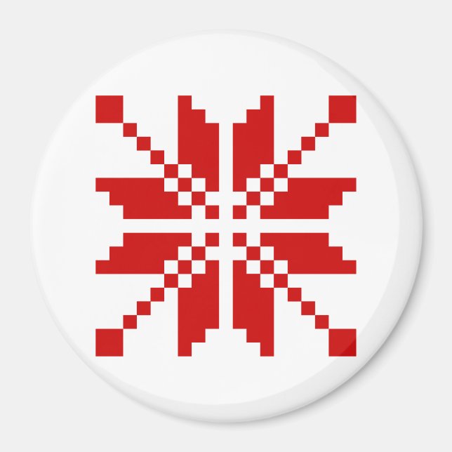 Xmas Snowflake Christmas Pattern Magnet (Front)