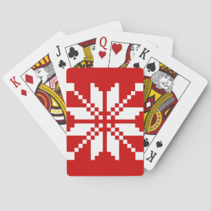 Xmas Snowflake Christmas Pattern Playing Cards