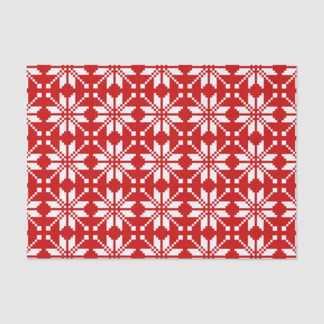 Xmas Snowflake Christmas Pattern Tissue Paper (Front)