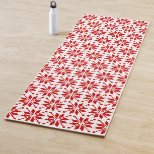 Xmas Snowflake Christmas Pattern Yoga Mat
