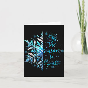 Xmas Snowflake Tis The Season Cozy Season Merry Ch Card