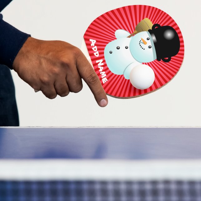 Xmas Snowman Ping Pong Paddle (Insitu)