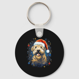 Xmas Soft-coated Wheaten Terrier Dog Christmas Men Key Ring