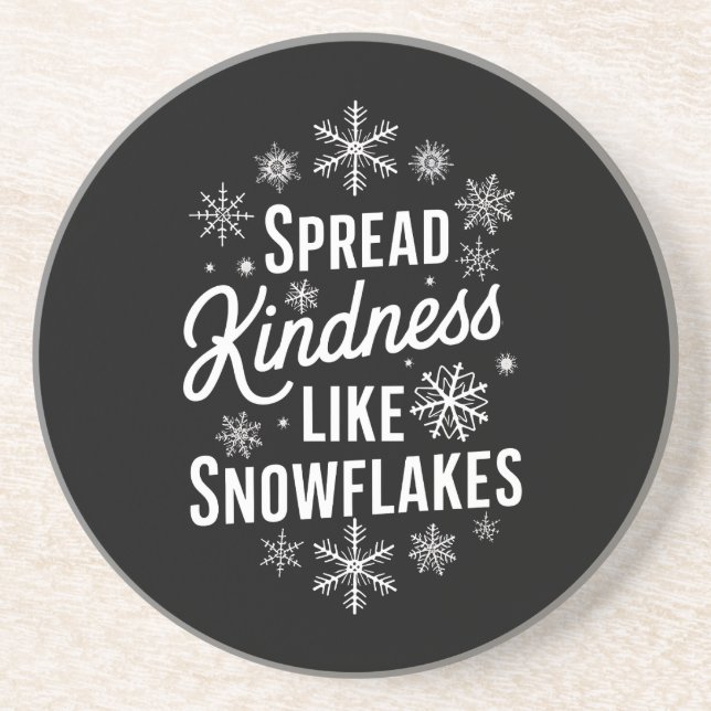 Xmas Spread Kindness Like Snowflakes Christmas  Coaster (Front)