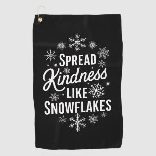 Xmas Spread Kindness Like Snowflakes Christmas Golf Towel