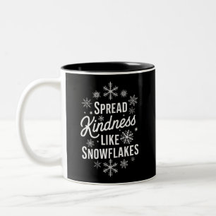 Xmas Spread Kindness Like Snowflakes Christmas  Two-Tone Coffee Mug
