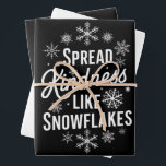 Xmas Spread Kindness Like Snowflakes Christmas  Wrapping Paper Sheet<br><div class="desc">Xmas Spread Kindness Like Snowflakes Christmas</div>