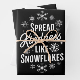 Xmas Spread Kindness Like Snowflakes Christmas Wrapping Paper Sheet