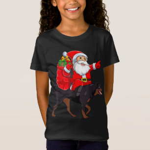 Xmas Squad Funny Santa Riding Rottweiler Dog Chris T-Shirt