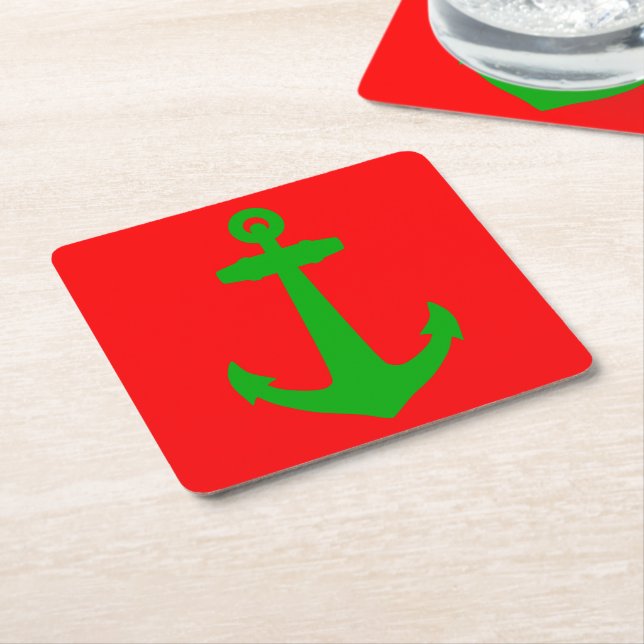 xmas square paper coaster (Angled)