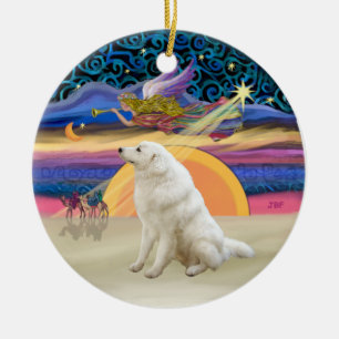 Xmas Star - Kuvasz #2 Ceramic Tree Decoration