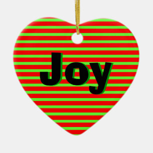 Xmas Stripe Ceramic Tree Decoration