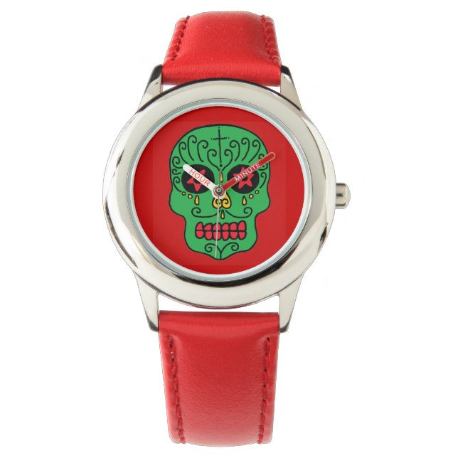 Xmas Sugar Skull Watch (Front)