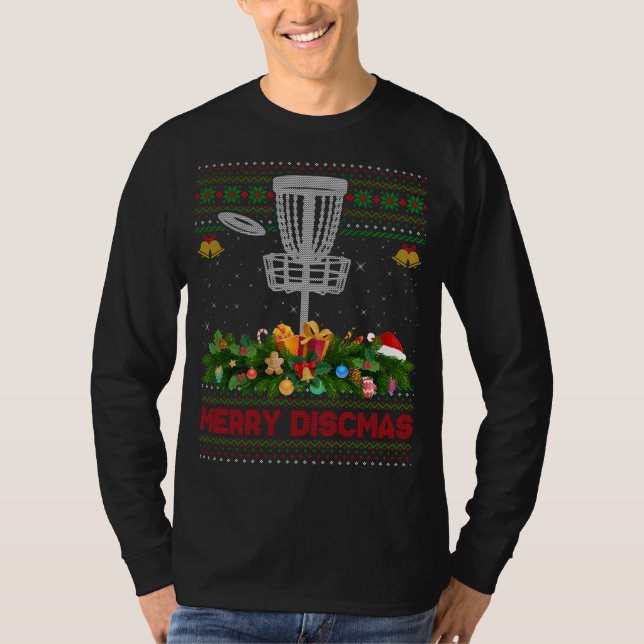 Xmas Sweater Style Merry Discmas Ugly Disc Golf Ch (Front)