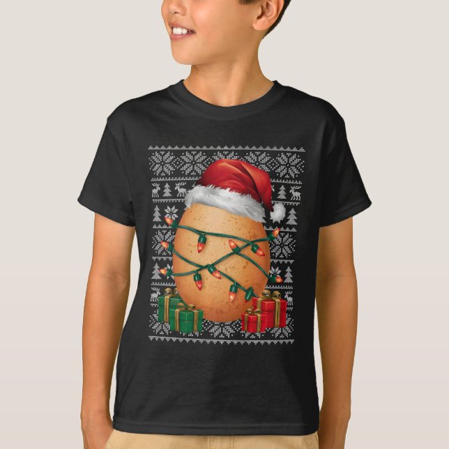 Xmas Sweater Style Ugly Fast Food Egg Christmas  (Front)