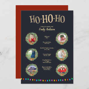 XMAS THIS IS YOUR LIFE- ADD PHOTOS MILESTONES CARD