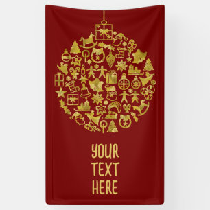 Xmas - Tree- Ball with Christmas Icons 2 Banner