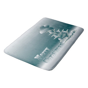 Xmas tree bath mat