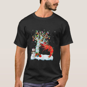 Xmas Tree Decoration Lighting Shrimp Fish Christma T-Shirt