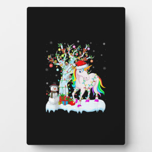 Xmas Tree Decoration Lighting Unicorn Christmas Ta Plaque