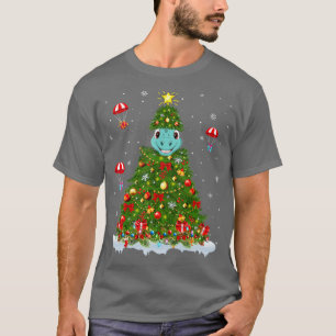 Xmas Tree Decorations Santa Brontosaurus Dinosaur  T-Shirt