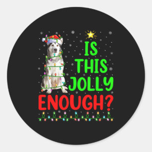 Xmas Tree Is This Jolly Enough Alaskan Malamute Ch Classic Round Sticker