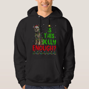 Xmas Tree Is This Jolly Enough Border Terrier Chri Hoodie