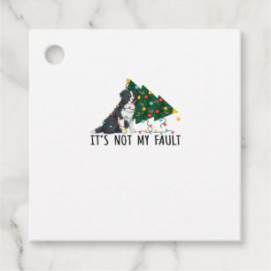 Xmas Tree It Is Not My Fault Border Collie Dog Chr Favour Tags