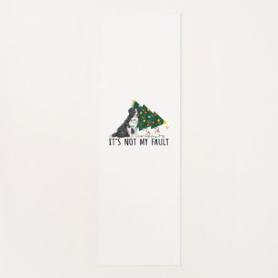Xmas Tree It Is Not My Fault Border Collie Dog Chr Yoga Mat