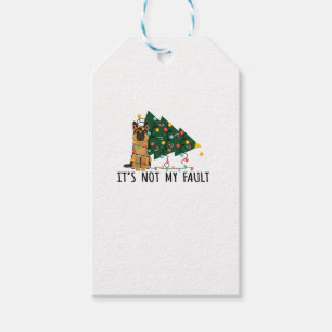Xmas Tree It Is Not My Fault German Shepherd Dog C Gift Tags