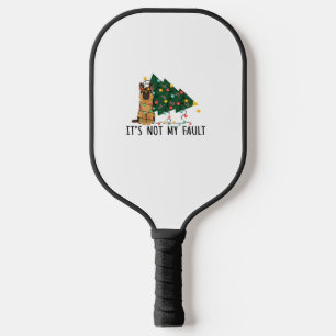 Xmas Tree It Is Not My Fault German Shepherd Dog C Pickleball Paddle