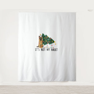Xmas Tree It Is Not My Fault German Shepherd Dog C Tapestry