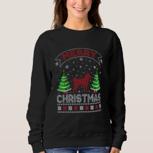 Xmas Tree Lighting Men Women Akita Inu Dog Ugly Ch Sweatshirt