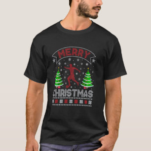 Xmas Tree Lighting Men Women Football Player Ugly T-Shirt