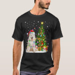 Xmas Tree Lighting Santa Samoyed Dog Christmas T-Shirt<br><div class="desc">Xmas Tree Lighting Santa Samoyed Dog Christmas</div>