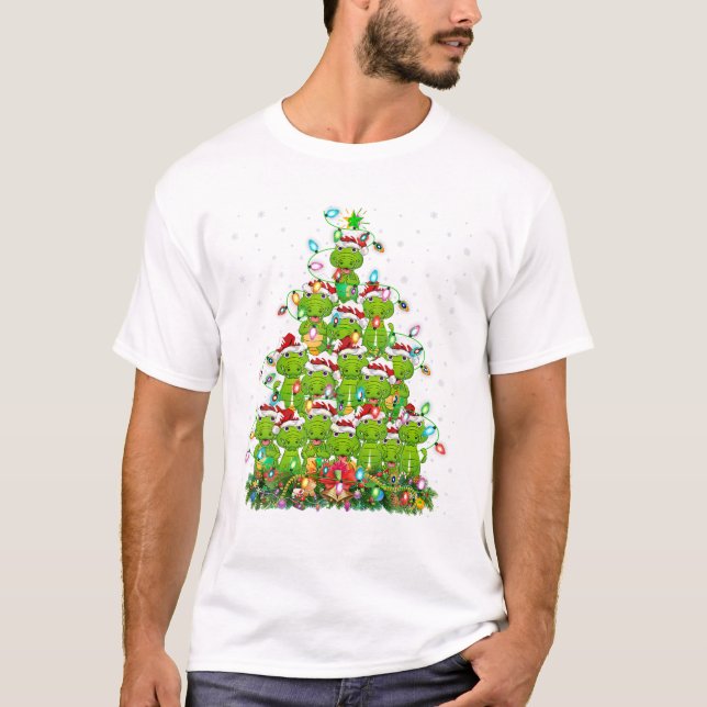 Xmas Tree Lighting Santa T-Shirt (Front)
