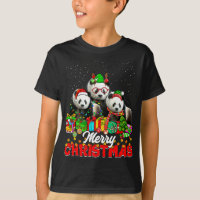 Xmas Tree Lights Christmas Pajama Panda Bear Anima