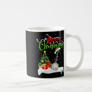 Xmas Tree Lights Santa Hat Musical Banjo Christmas Coffee Mug