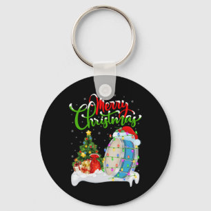 Xmas Tree Lights Santa Hat Musical Drum Christmas  Key Ring