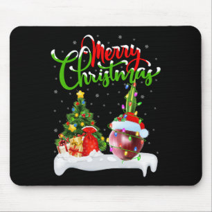 Xmas Tree Lights Santa Hat Vegetable Onion Christm Mouse Pad