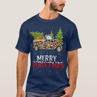Xmas Tree Matching Leopard Plaid Santa Red Truck C T-Shirt