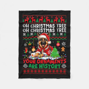 Xmas Tree Ornaments Are History Sweater German She Fleece Blanket