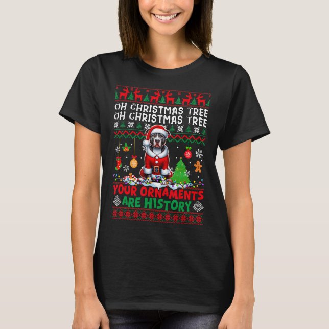 Xmas Tree Ornaments Are History Sweater Santa Pit  (Front)