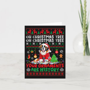 Xmas Tree Ornaments Are History Sweater Santa St. Card