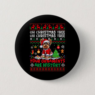 Xmas Tree Ornaments Are History Sweater Yorkshire  6 Cm Round Badge