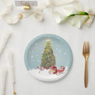 Xmas Tree Paper Plate
