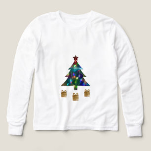 Xmas Tree & Presents Kids Long Sleeve Shirt