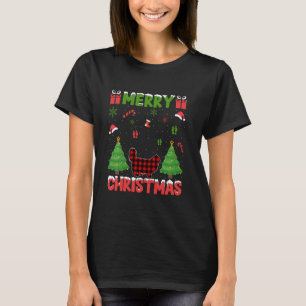Xmas Tree Red Buffalo Plaid Ragdoll Cat Ugly Chris T-Shirt