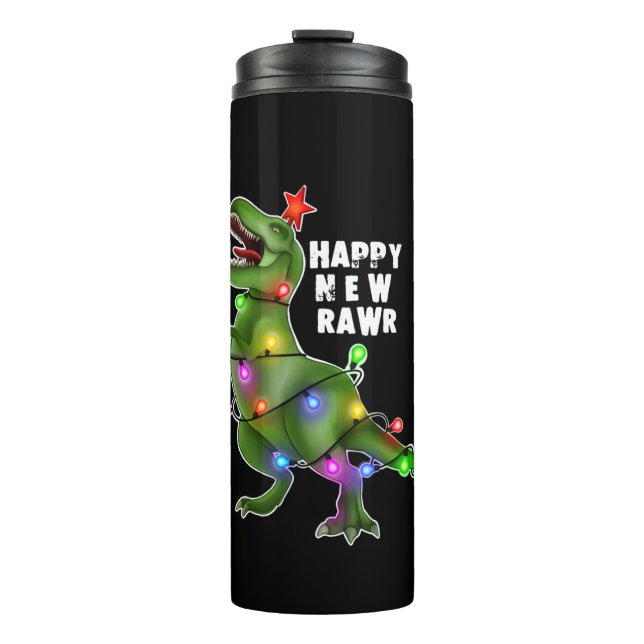 Xmas tree rex   thermal tumbler (Front)